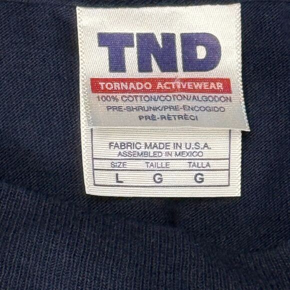 Las Vegas Blue T-Shirt Red White Embroidered Short Sleeve Tee Men’s Large Cotton - Picture 4 of 4